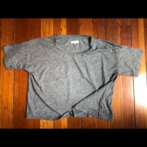 Madewell heather grey crop top